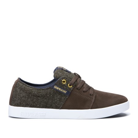 Supra Stacks II Mens Low Tops Shoes Brown UK 67CRF